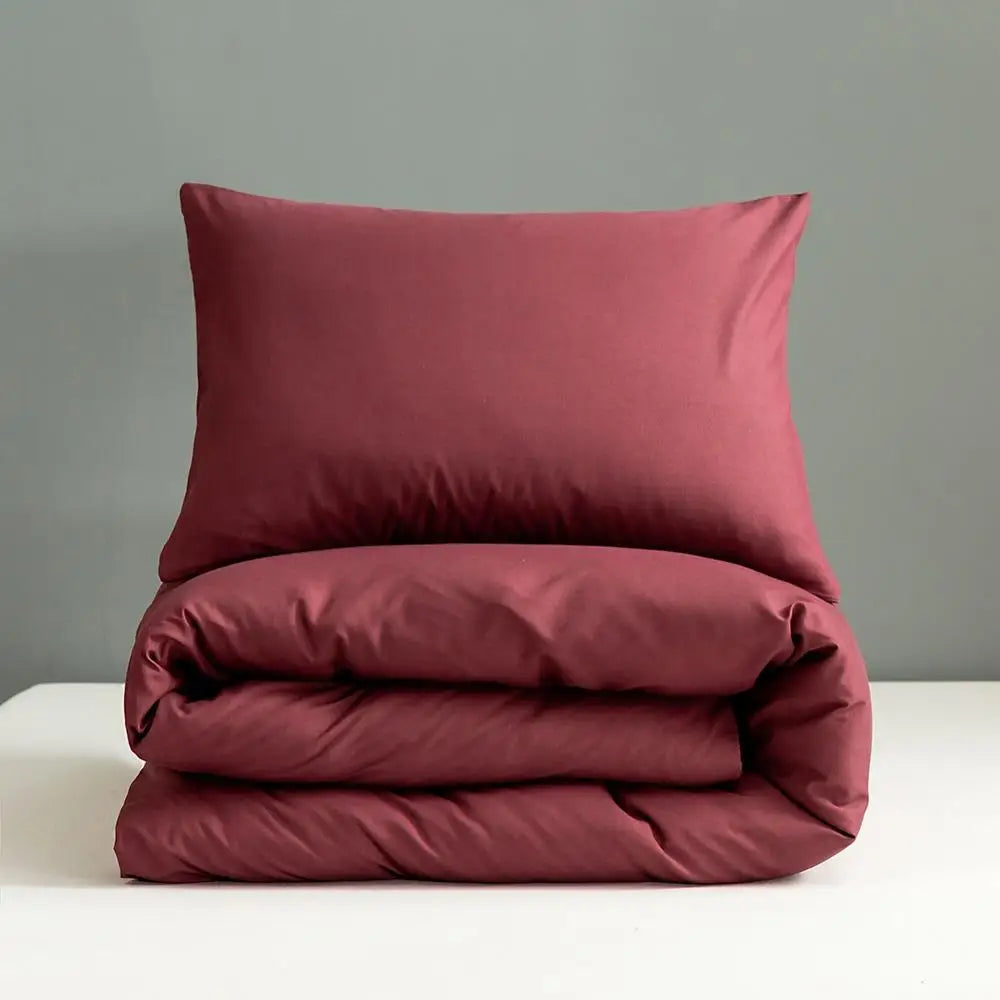 Pink Solid Color Quilt Cover for Girls | King Size 200x220cm, Duvet Cover Only (No Pillowcase)