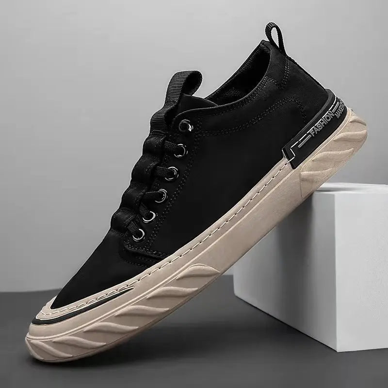 Men's Breathable Canvas Slip-On Casual Shoes — Lightweight Anti-Slip Trendy Sneakers (Sizes 39-44)