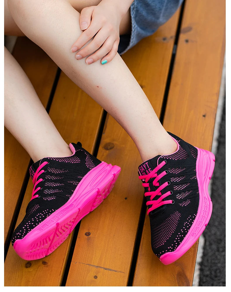 Steel Toe Safety Sneakers for Women — Lightweight Pink Work Shoes with Anti-Puncture Protection