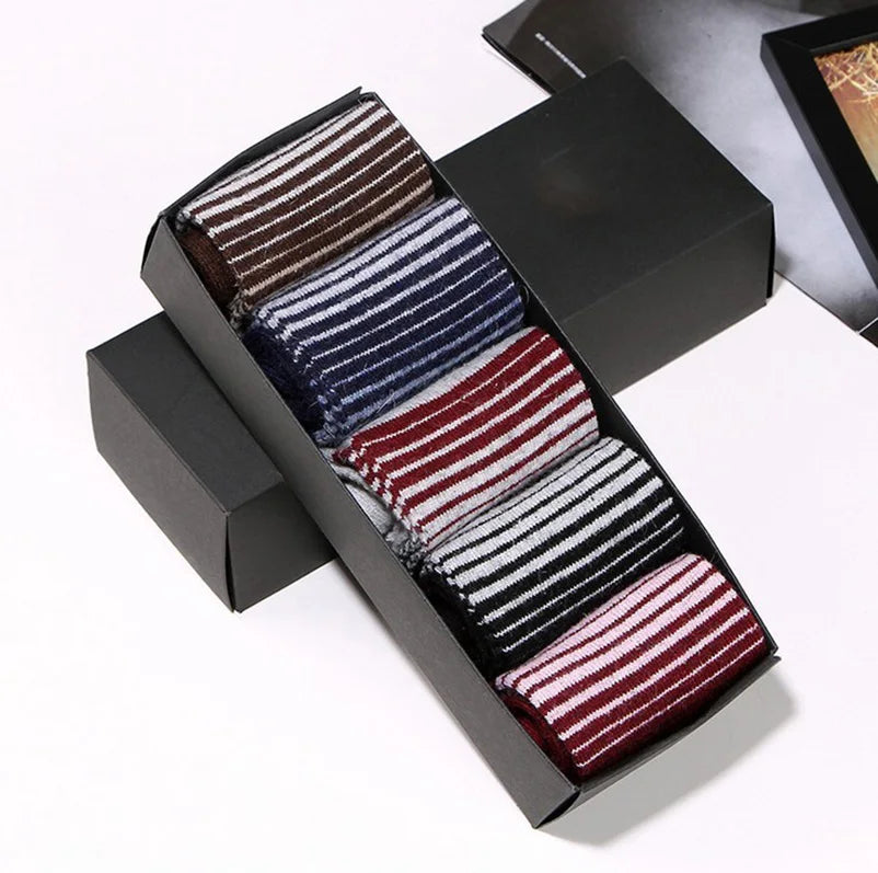 Men's Wool-Blend Winter Crew Socks, 5 Pairs