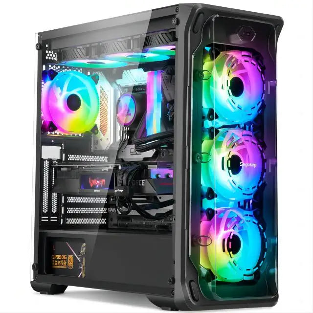 Aotesier Gaming Desktop PC – Intel i7 Core, 8GB/16GB RAM, 256GB SSD, Tempered Glass, Win10