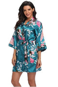 Women's Floral Rayon Kimono Robe | Sexy Lingerie Bath Gown Nightdress Oversize