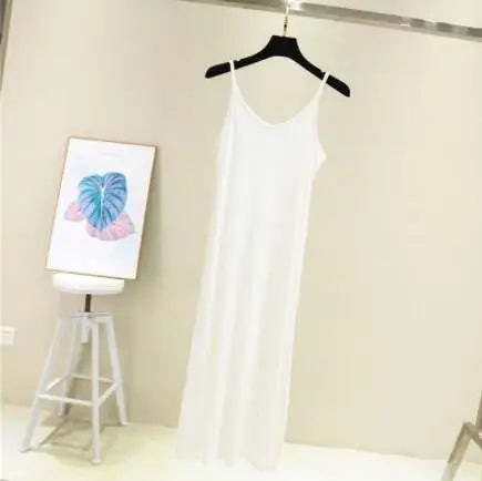 Modal Camisole Tank Dress — Casual Sexy O-Neck Beach Home Dress