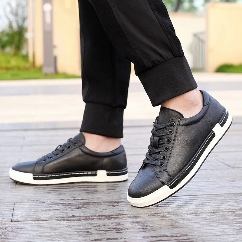 Men's Trendy Sports Casual Sneakers — Microfiber Upper Rubber Sole Running Shoes (Sizes 38-48)
