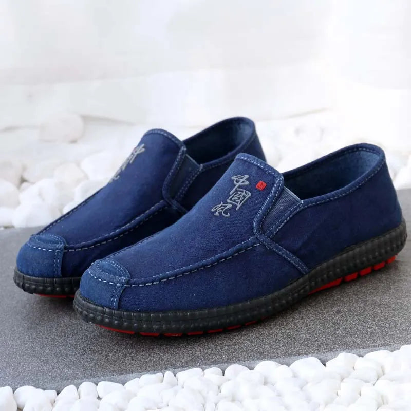 Men's Denim Slip-On Loafers — Lightweight Breathable Walking Shoes for Everyday Comfort