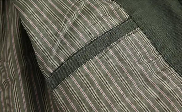 Men's Single Breasted Blazer — Washable Loose Fit Military Style Jacket