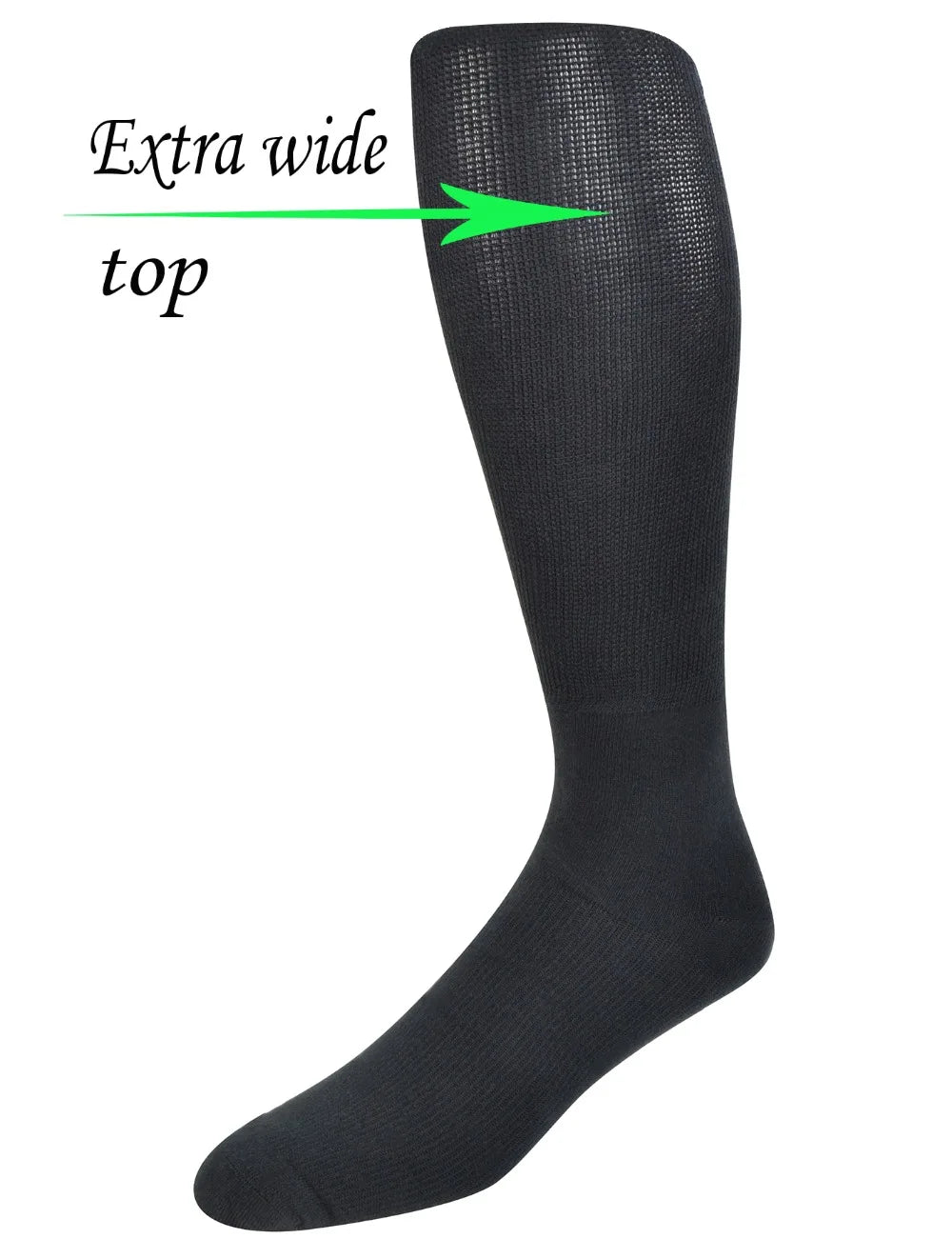 Men's Over-the-Calf Compression Diabetic Dress Socks – 4 Pairs Seamless Toe Size 13-15