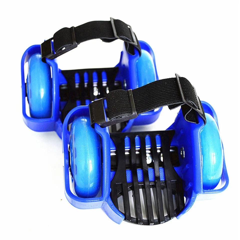 Children's LED Flashing Heel Roller Skate Shoes – Adjustable Hot Wheels Colorful Pulley Strap Skates