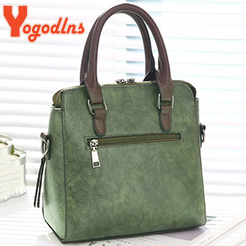 Vintage Cat Tassel Shell Crossbody Handbag – PU Leather Shoulder Tote for Women