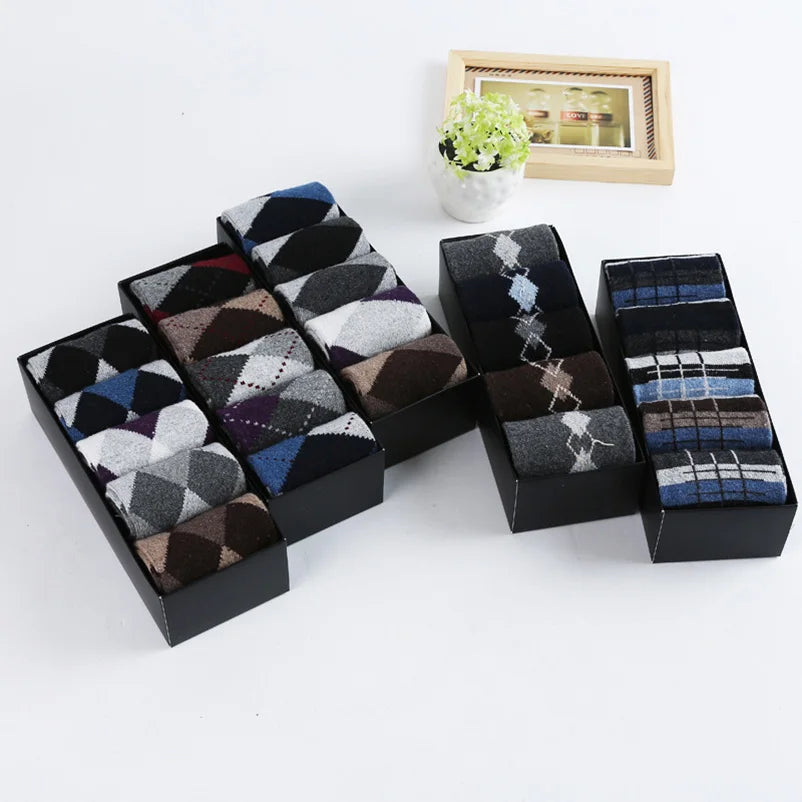Men's Wool-Blend Winter Crew Socks, 5 Pairs
