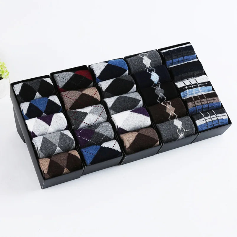 Men's Wool-Blend Winter Crew Socks, 5 Pairs