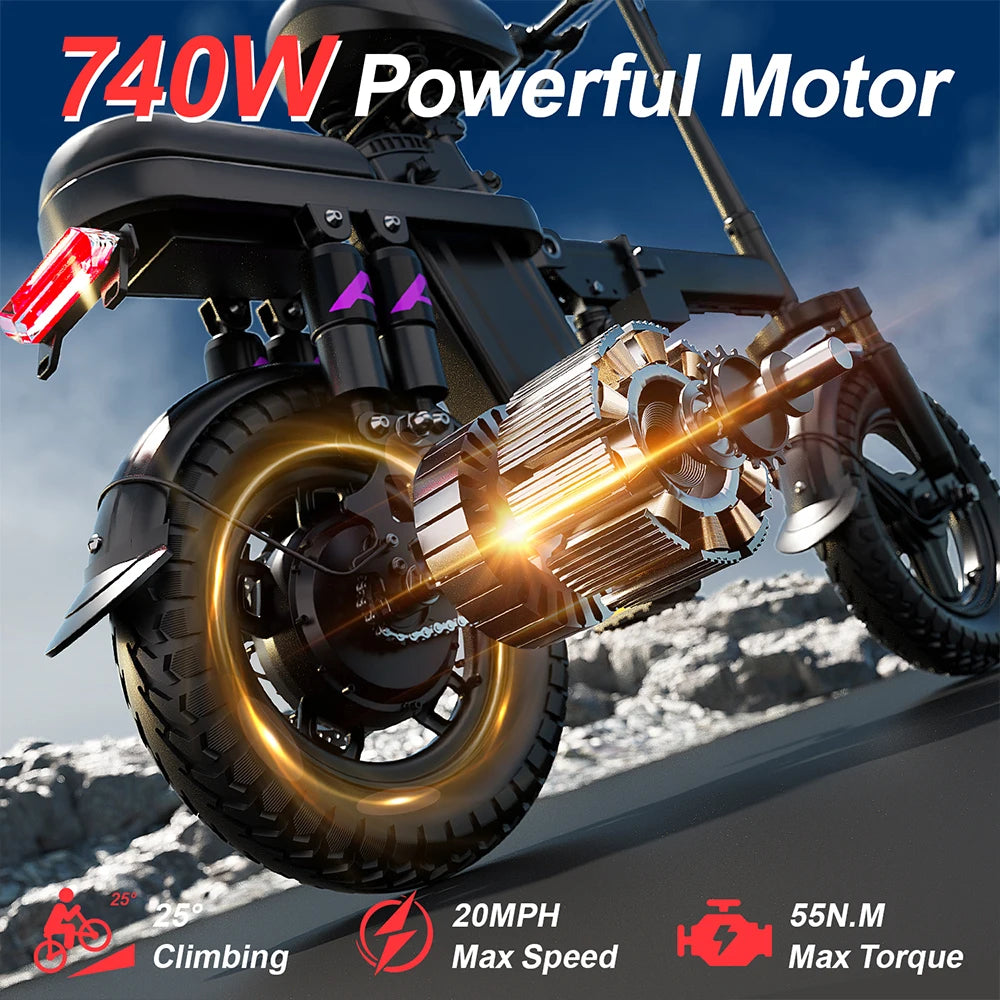 400W Folding Electric Bike — 48V 10Ah, 25km/h, UL & CE Certified (US Warehouse)