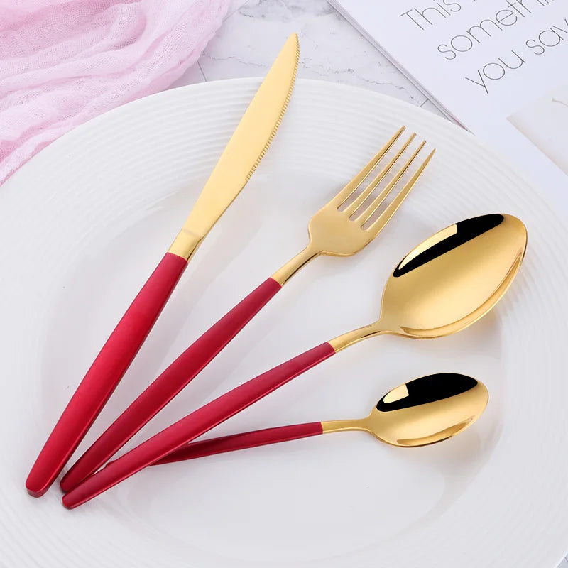 Stainless Steel Flatware – Rainbow, Gold & Color Options