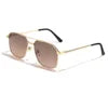 HBK Unisex Retro Double-Bridge Sunglasses | Vintage Reflective Lens UV400 Luxury Metal Frame