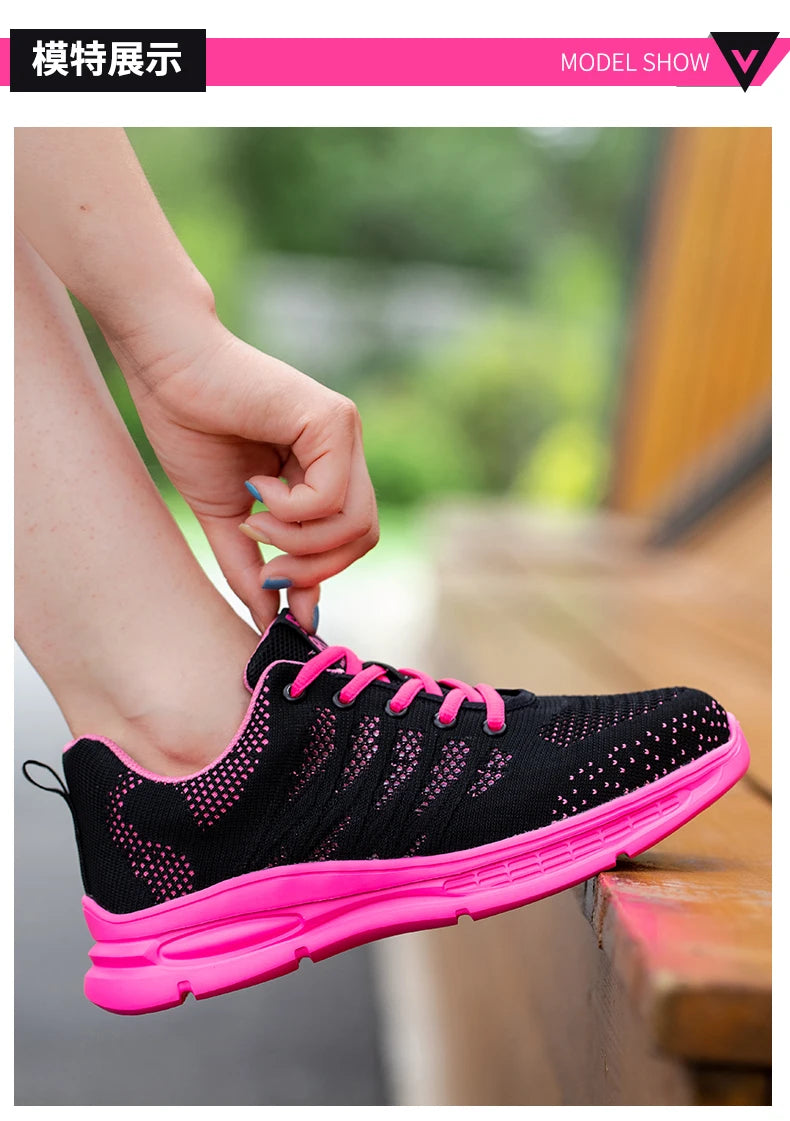 Steel Toe Safety Sneakers for Women — Lightweight Pink Work Shoes with Anti-Puncture Protection