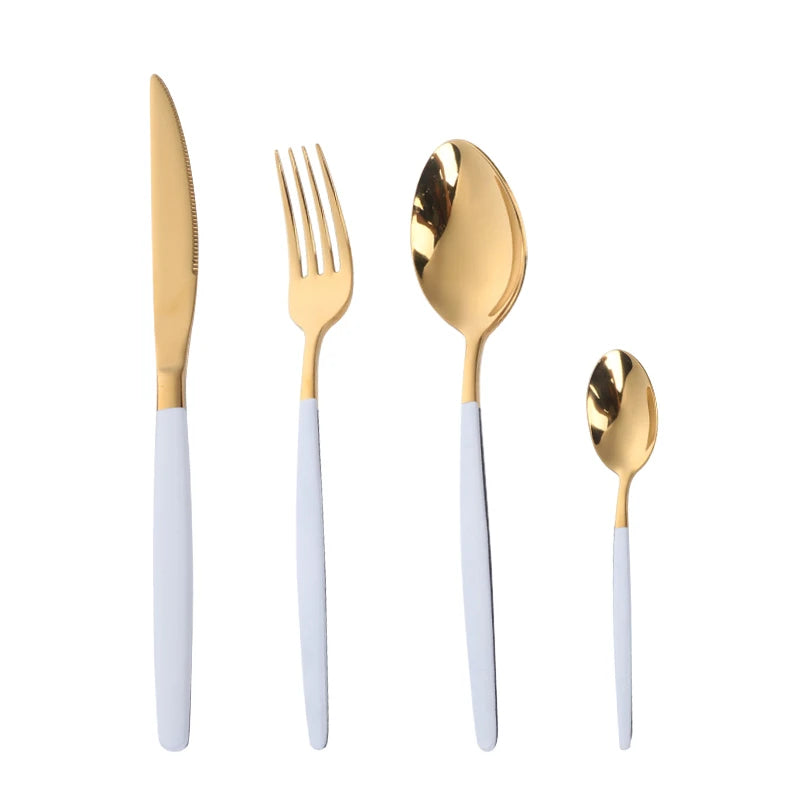 Stainless Steel Flatware – Rainbow, Gold & Color Options