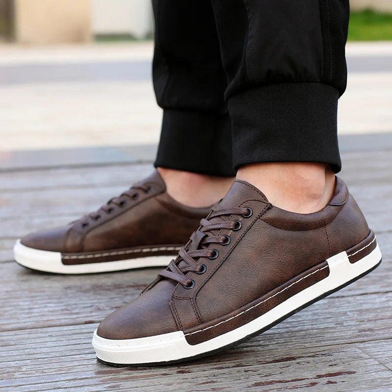 Men's Trendy Sports Casual Sneakers — Microfiber Upper Rubber Sole Running Shoes (Sizes 38-48)