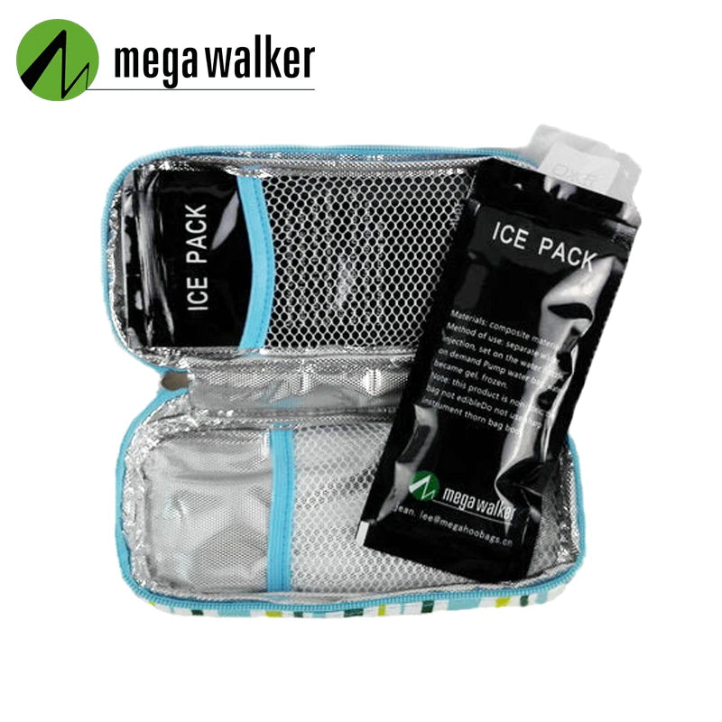 MegaWalke Insulin Cooler Bag – Portable Insulated Diabetic Travel Case with Aluminum Foil Lining