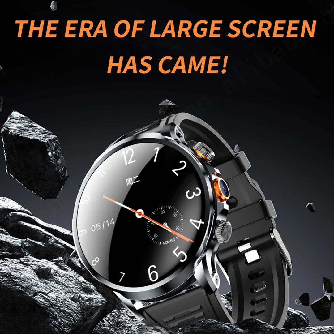 HUANLONG 4G LTE Android Smartwatch with Heart Rate Tracker GPS Navigation Remote Control SIM Card IP68 Waterproof Unisex Design