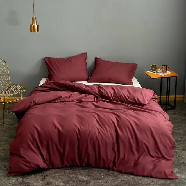 Pink Solid Color Quilt Cover for Girls | King Size 200x220cm, Duvet Cover Only (No Pillowcase)