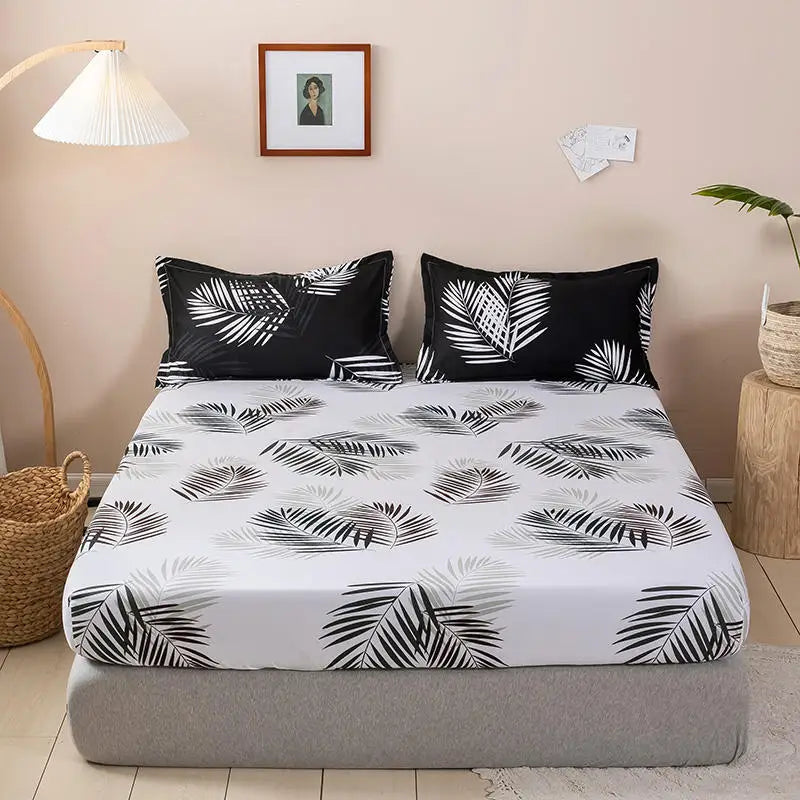 Bonenjoy Carrot Pattern Fitted Sheet – Elastic Mattress Cover, Twin to King, Adults & Kids