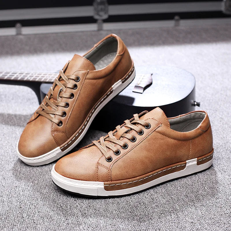 Men's Trendy Sports Casual Sneakers — Microfiber Upper Rubber Sole Running Shoes (Sizes 38-48)