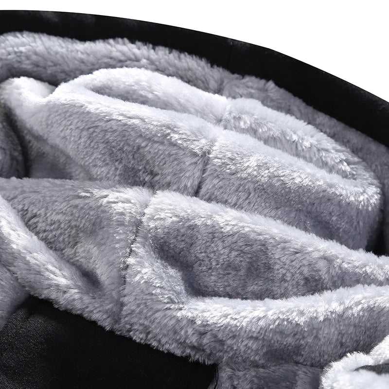 Men's Fleece Lined Thick Hooded Tracksuit – Winter Sweatshirt & Pants Sportswear Set