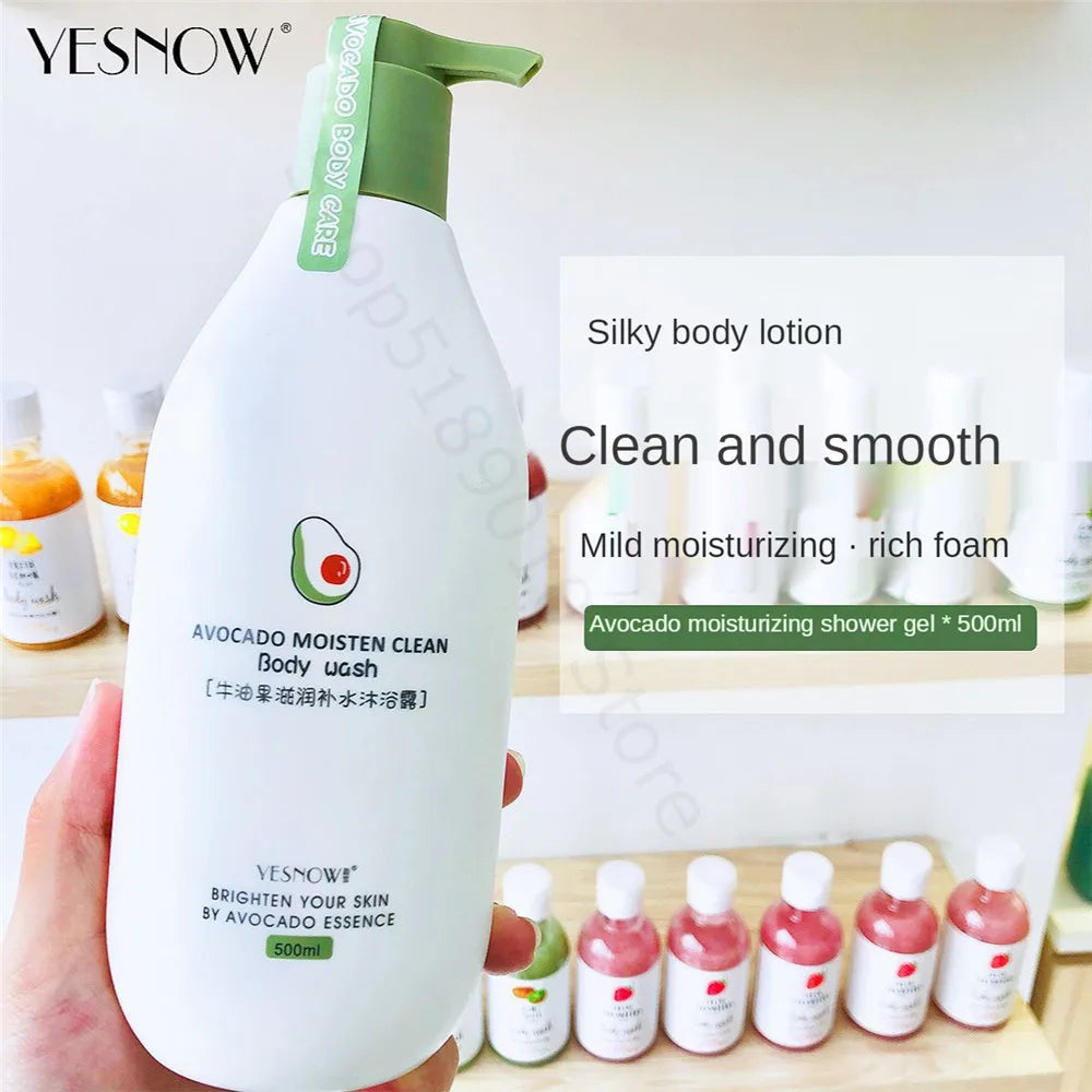 Fruit Fresh Moisturizing Bubble Body Wash 500ml – Peach & Milk Shower Gel for Soft, Bright Skin