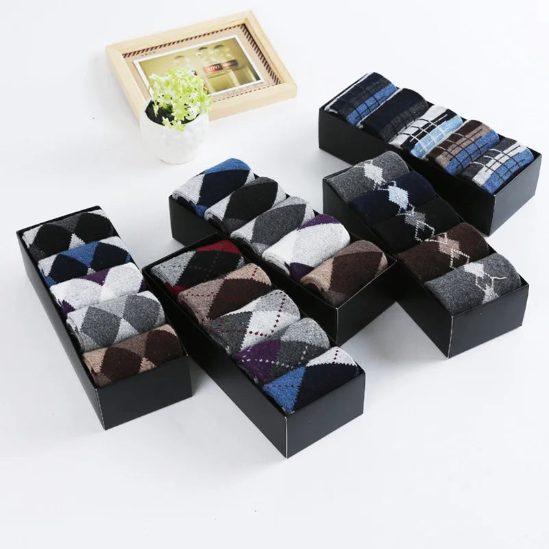 Men's Wool-Blend Winter Crew Socks, 5 Pairs
