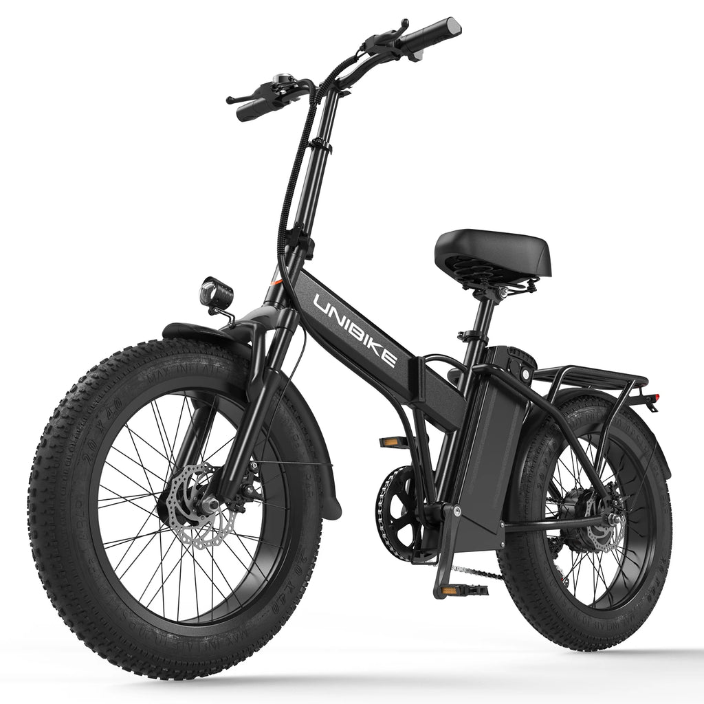 UNIBIKE 750W Full Suspension Fat Tire Electric City & Dirt Bike — 48V 20" (US Warehouse, 3-5 Day Delivery)