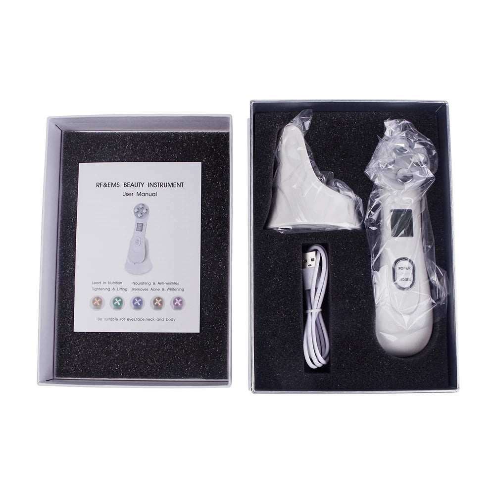 EMS Microcurrent Face Lifting Massager – LED Photon Rejuvenation Beauty Device