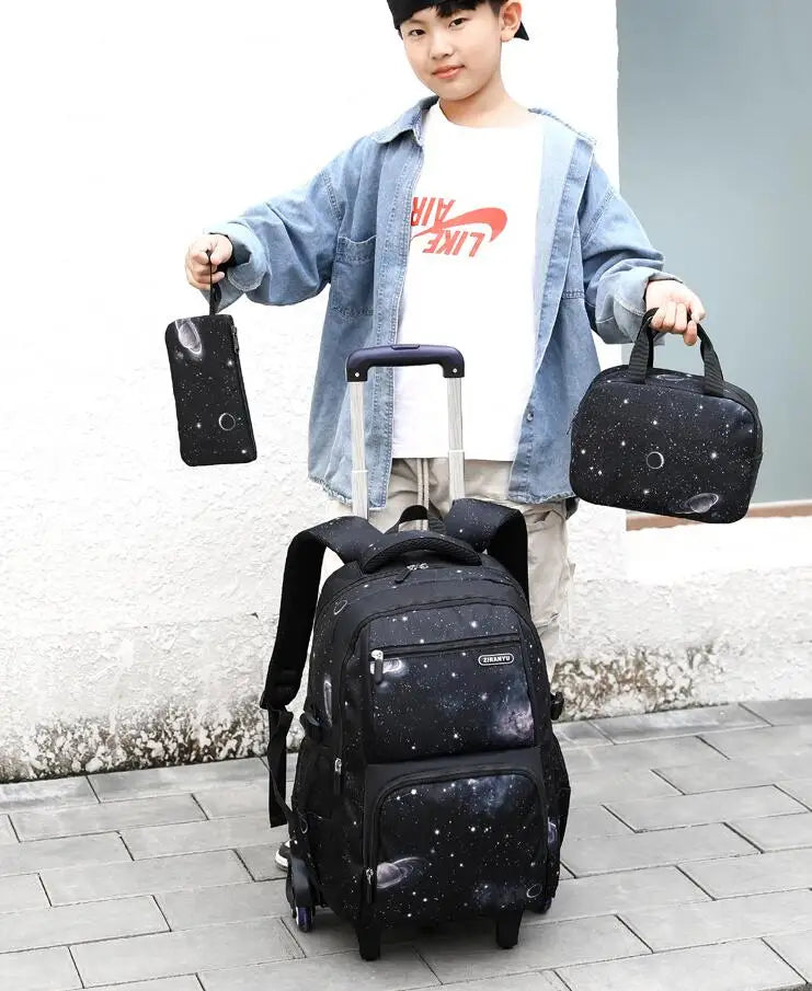 Rolling School Backpack – Detachable Trolley & Set Options