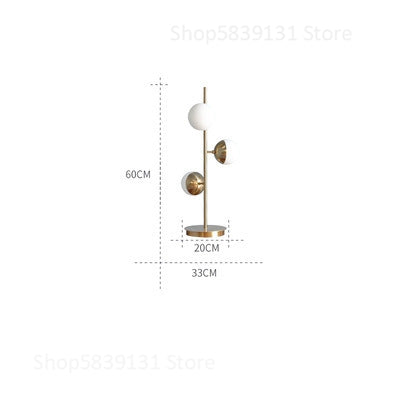 Glass Globe Lamp – Vertical Multi-Light Design