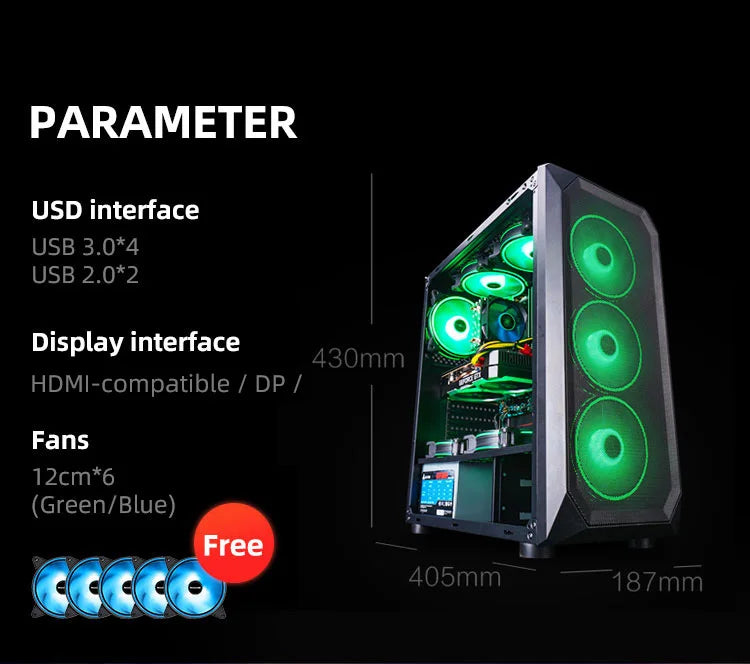 Aotesier Gaming Desktop PC – Intel i5/i7/i9 or Xeon E5-2650, 8GB/16GB RAM, GTX 950 8GB, SSD+HDD