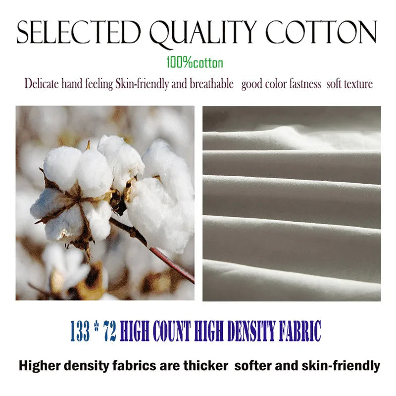 500TC 100% Cotton Reactive Print Duvet Cover with Zipper – Scenic Patterns, 10 Designs & 14 Sizes