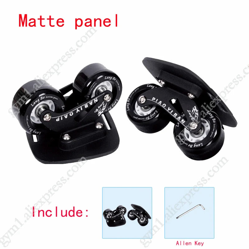 Aluminum Alloy Mini Drift Short Board Roller – 1 Pair Skateboard for Tricks & Street Skating