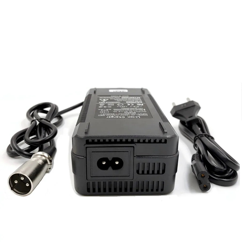 54.6V 3A Lithium Battery Charger – 48V 13S Li-ion Battery Pack Charger with Connectors for Kugoo G1