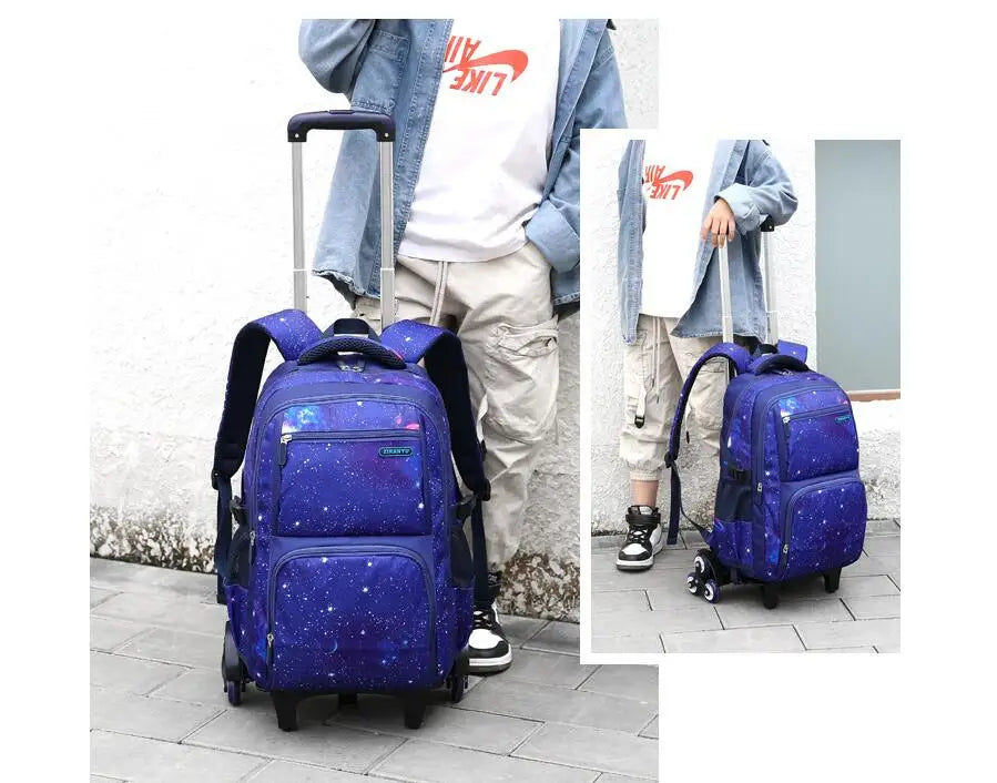Rolling School Backpack – Detachable Trolley & Set Options