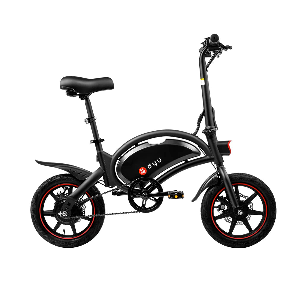 DYU 250W Folding Electric City Commuter Bike — 36V 10Ah 14" Urban Moped E-Bike, CE Certified