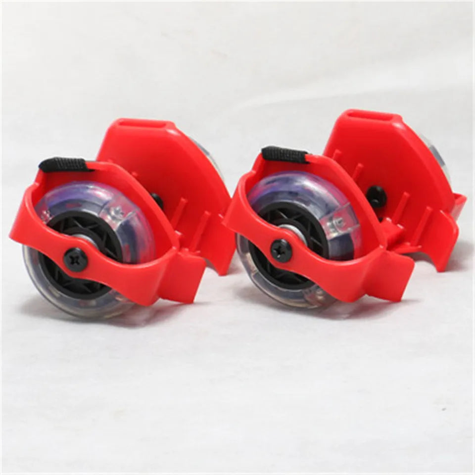Children's LED Flashing Heel Roller Skate Shoes – Adjustable Hot Wheels Colorful Pulley Strap Skates