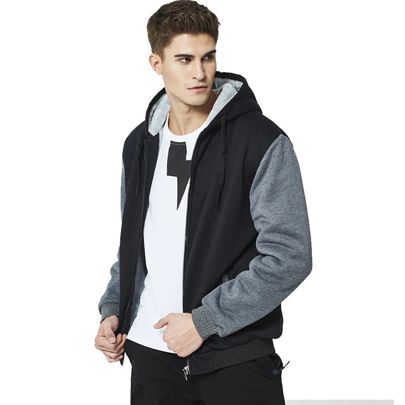 Men's Camouflage Fleece Jacket – Hooded Winter Layer