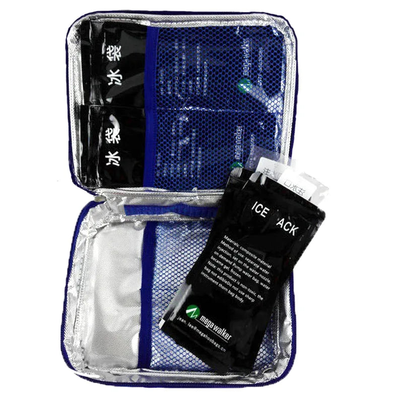 Portable Insulated Insulin Cooler Bag – Nylon Aluminum Foil Diabetic Travel Case with Gel Packs & Thermometer