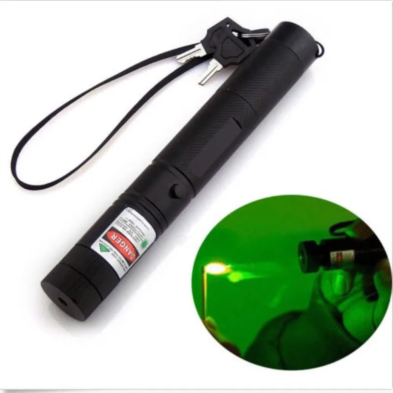 Mini Cat Laser Pointer Keychain – LED Flashlight & Green Light Pet Toy