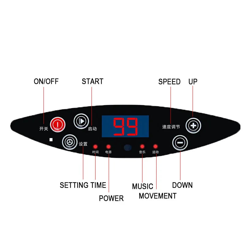 Home Fitness Vibration Plate Slimming Machine — Fat Burner Oscillating Workout Platform
