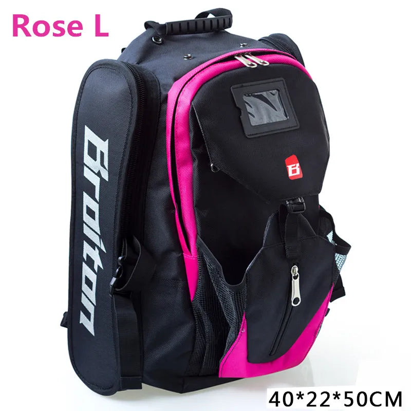 Inline Speed Skates Backpack – Helmet & Protective Pads Container Roller Skating Bag for 4x110mm & 3x110mm Skates