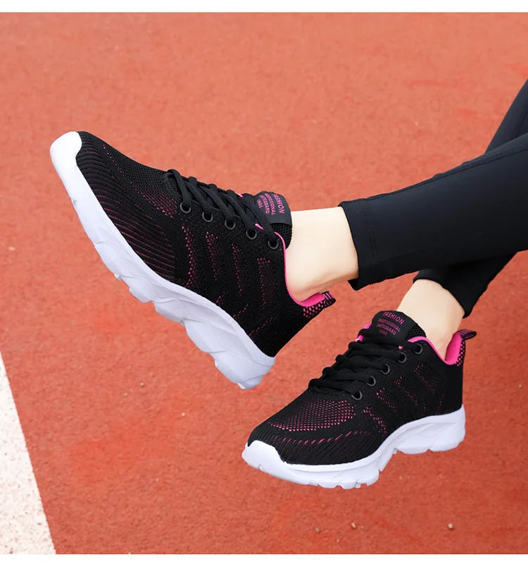Women's Memory Foam Running Sneakers — Lightweight Breathable Anti-Slip Gym & Walking Shoes