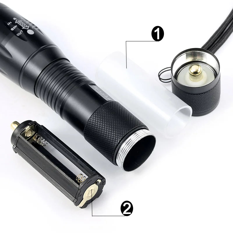 XM-L2 10000LM Zoomable CREE LED Flashlight – Waterproof Tactical Torch for 18650/26650