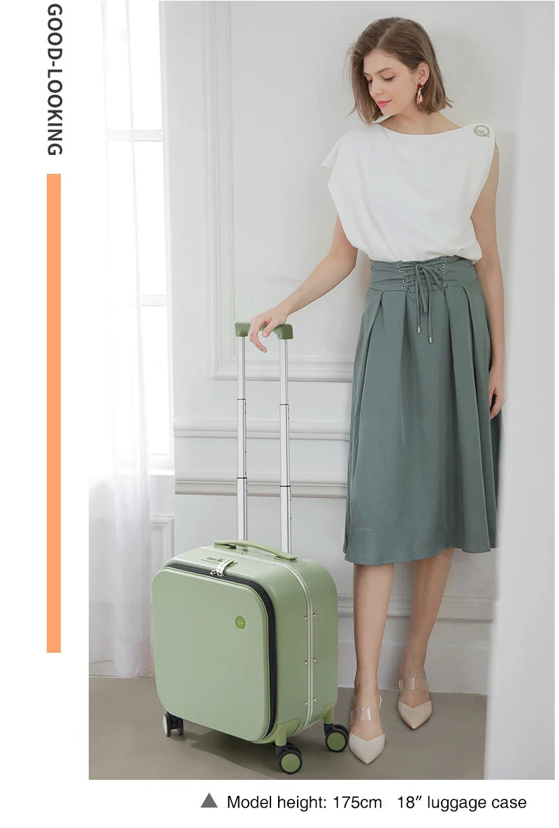 Mixi Patent Design PC Aluminum Frame Suitcase – Award-Winning Carry-On Rolling Luggage 18/20/24 Inch