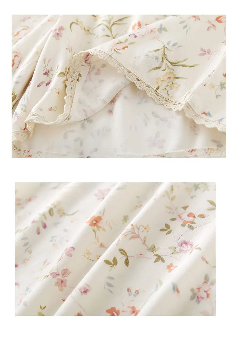 Women's Satin Willow Print Pajama Set | Short Sleeve Shorts Summer Nightwear Loungewear