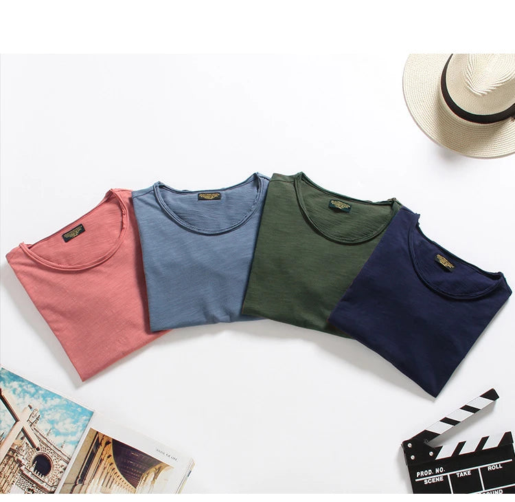 Men's 100% Cotton Soft O-Neck Short Sleeve Tee — Essential Everyday T-Shirt